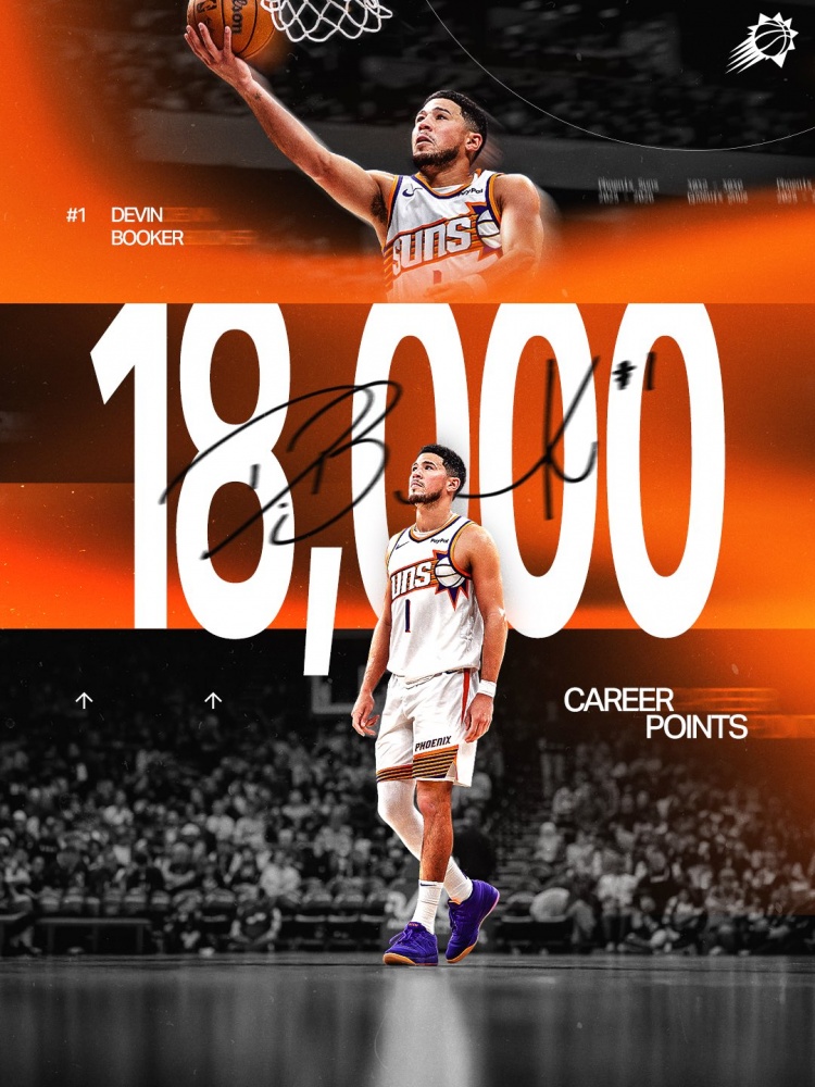 博鱼电竞-里程悲！布克本场砍下生涯第18000分 太阳惜败于魔术